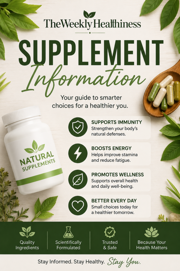 Supplement Information TheWeeklyHealthiness