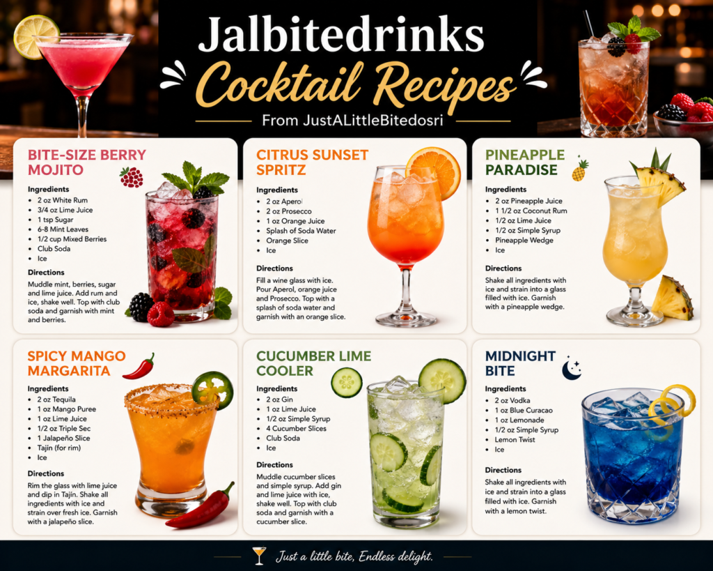 Jalbitedrinks Cocktail Recipes From JustALittleBite