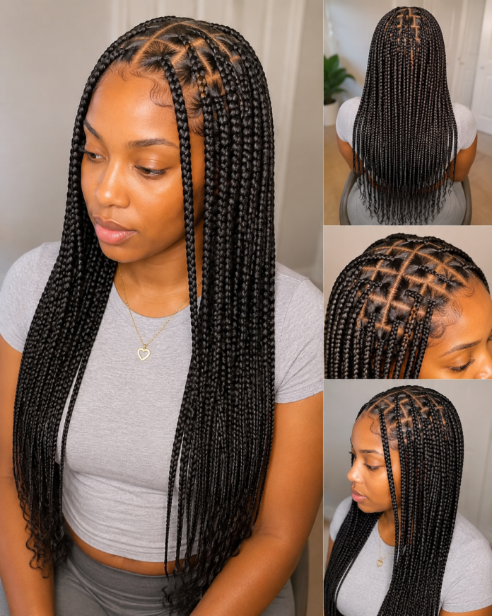 Medium Knotless Braids